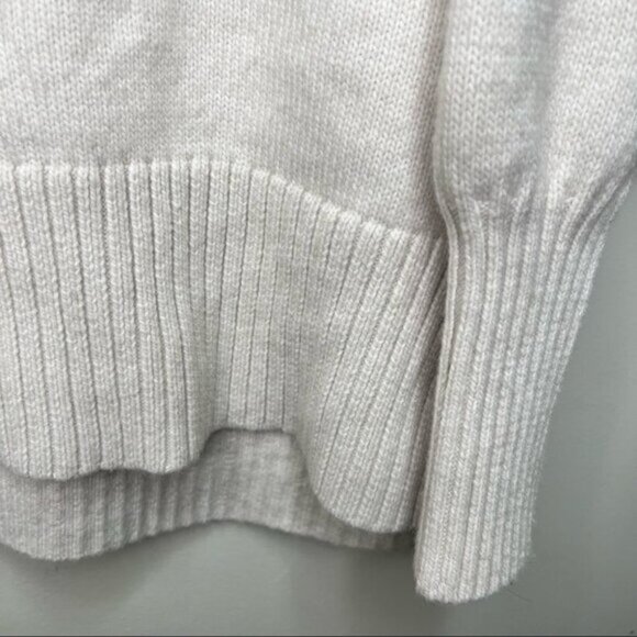H m Cream Wool Blend Scoop Neck Sweater Size L - Picture 5 of 10